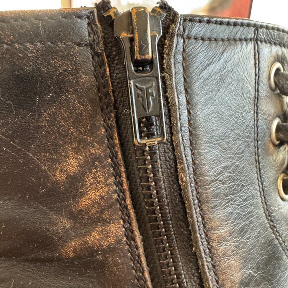 Frye antiqued black Bowery Lace Up- Mens 13 - Picture 10 of 10